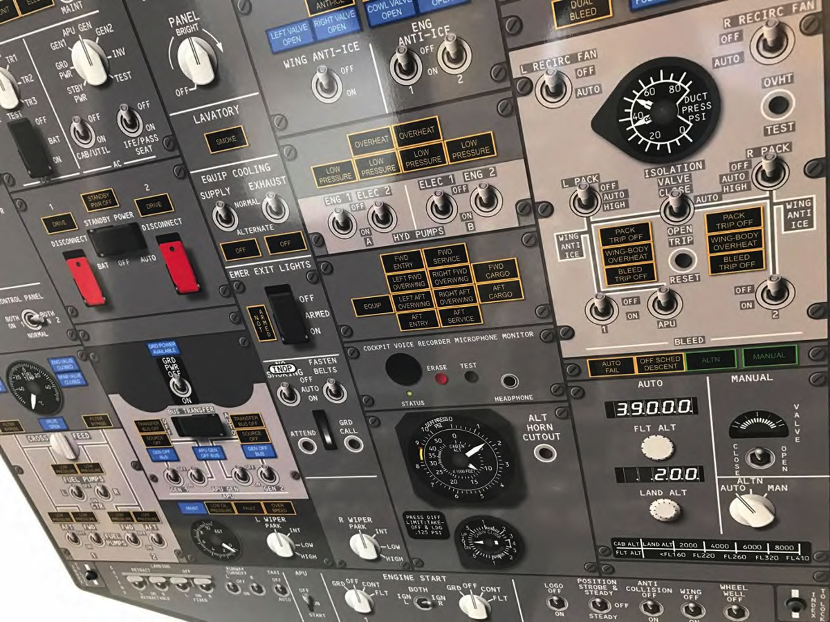 Cockpit Procedure Trainer Overhead
