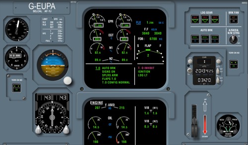 Airbus A320 Cockpit Poster Instruments